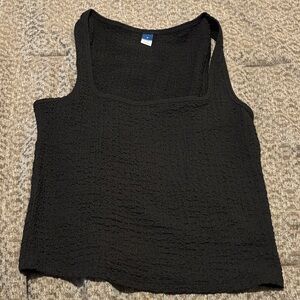 Old Navy Black Textured Tank Top